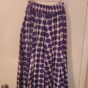 Polka dot long full skirt